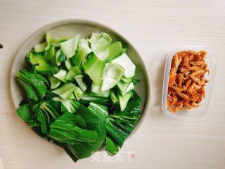 虾米炒上海青的做法步骤：3