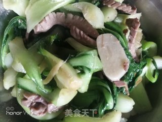 猪腰炒上海青的做法步骤：7