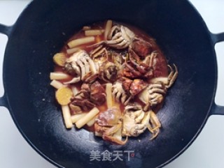 韩式年糕烧毛蟹的做法步骤：8